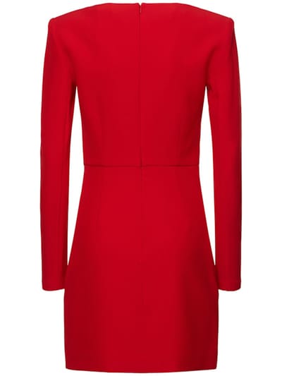 Roland Mouret: 长袖绉纱迷你连衣裙