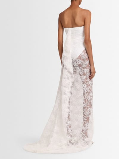 Christopher Esber: Strapless Long Dress with Draping