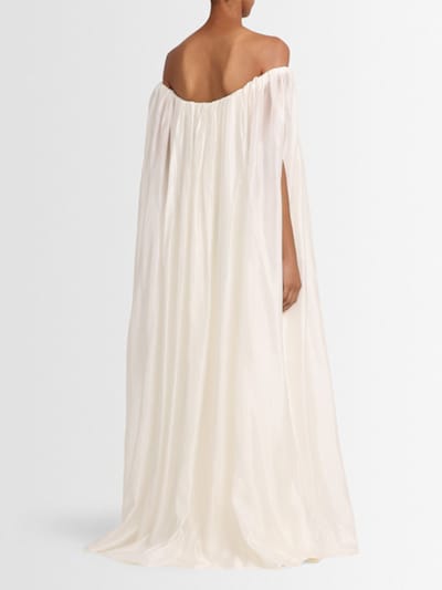 Christopher Esber: Vestido largo de seda con escote elástico