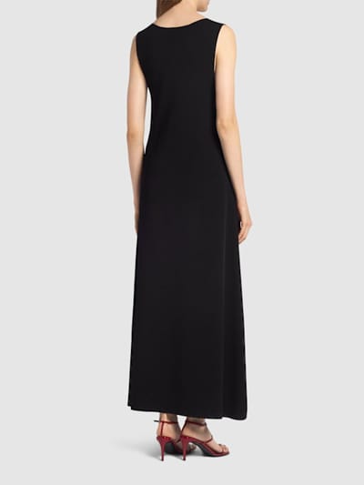 Khaite: Plunging V-neck maxi dress