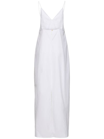 Khaite: Silk maxi dress with V-neck