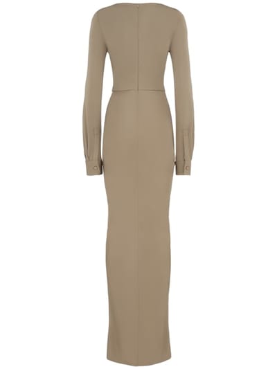 Christopher Esber: Vestido largo drapeado con abertura