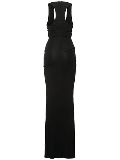 Christopher Esber: Vestido largo drapeado con abertura