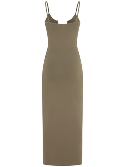 Christopher Esber: Vestido largo de punto escote ondulado