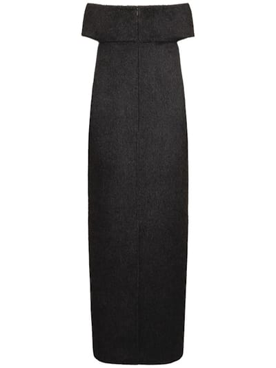 The Row: Abito lungo in cashmere a spalle scoperte