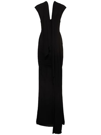 TOVE: Draped jersey maxi dress