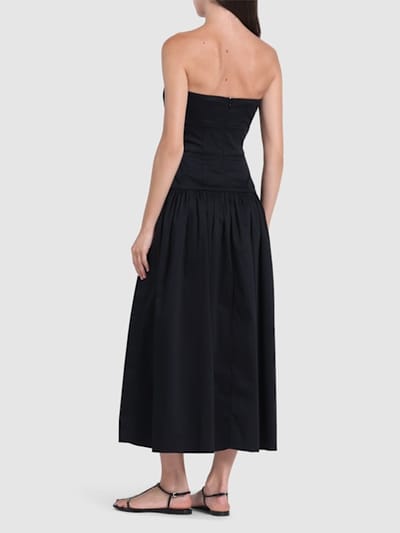 TOVE: Strapless stretch cotton maxi dress