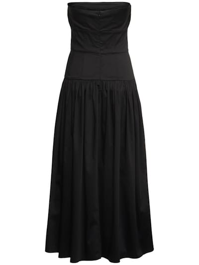TOVE: Strapless stretch cotton maxi dress