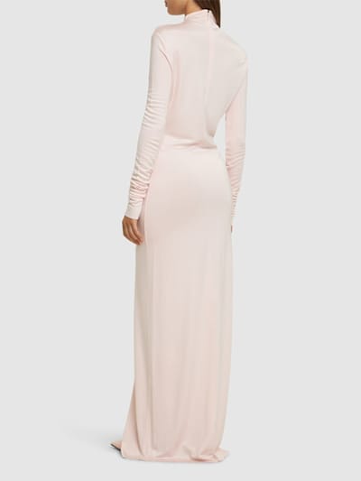 Khaite: High-neck jersey maxi dress