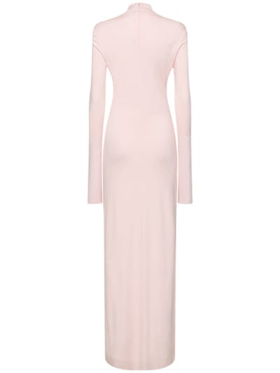 Khaite: High-neck jersey maxi dress