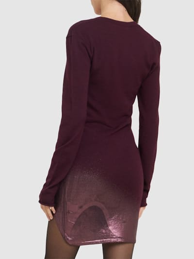 The Attico: Cashmere and silk mini dress