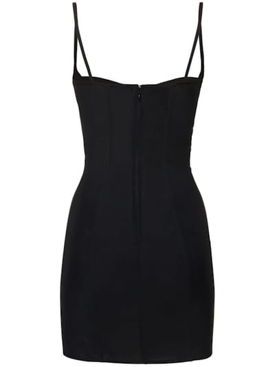 The Attico: Bustier mini dress with crystals