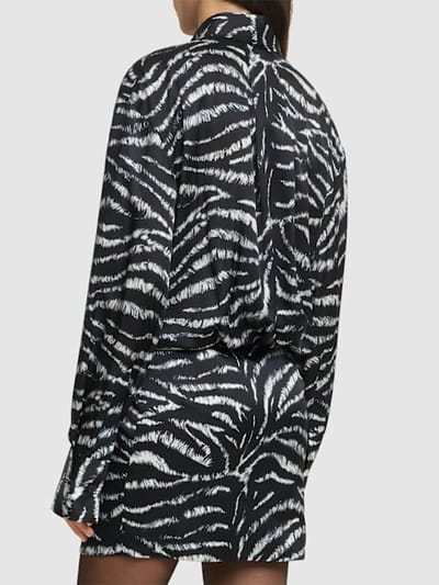The Attico: Long sleeve mini shirt dress