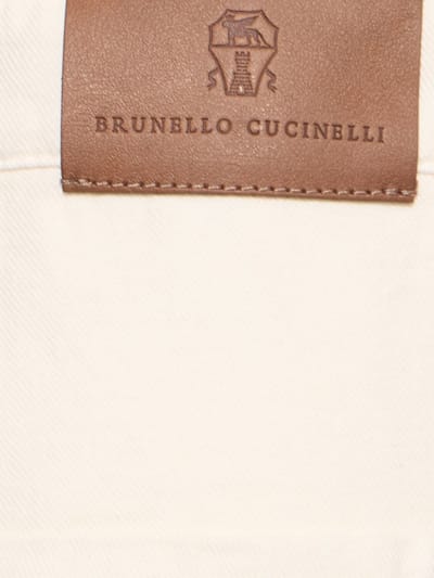 Brunello Cucinelli: 扎染棉&亚麻中腰喇叭腿牛仔裤