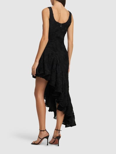 Rotate: Asymmetrisches Kleid mit Rüschen
