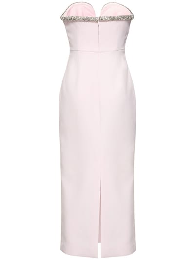Roland Mouret: Abito midi in crêpe con cristalli