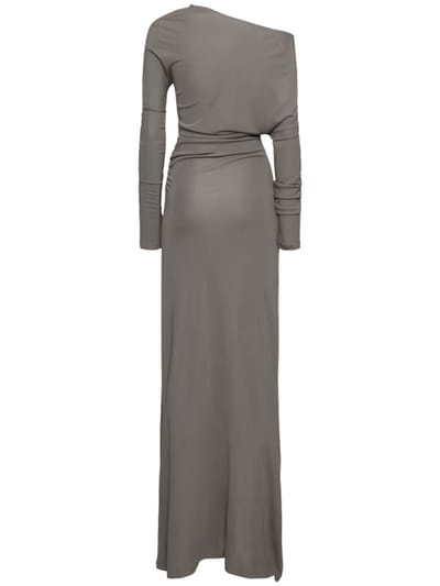 Aya Muse: Vestido largo de punto drapeado