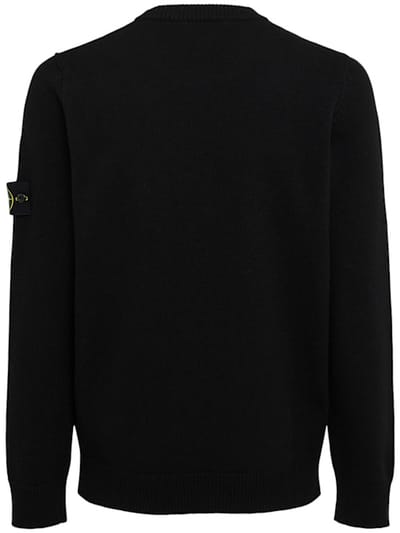 Stone Island: 带标志的圆领套头衫