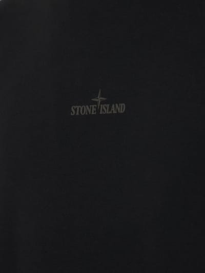 Stone Island: Felpa in cotone con stampa posteriore