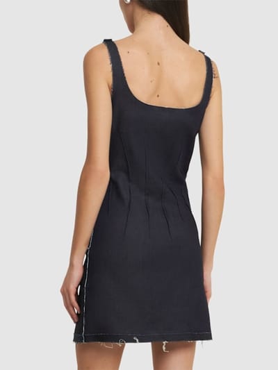 Marni: Stretch denim mini dress with darts