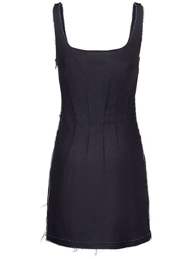 Marni: Stretch denim mini dress with darts