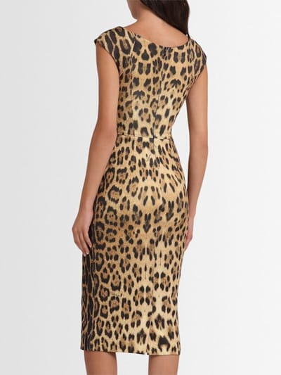 Roberto Cavalli: Midikleid mit konturiertem Bustier