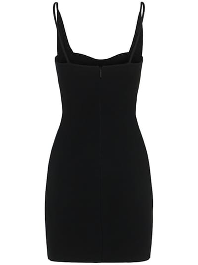 Roberto Cavalli: Robe courte bustier en maille jacquard