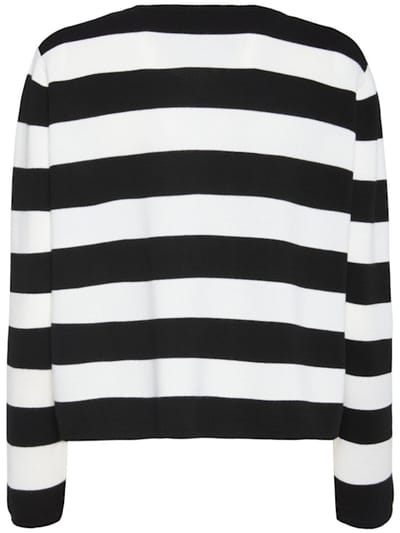 Max Mara: 带刺绣细节的条纹毛衣