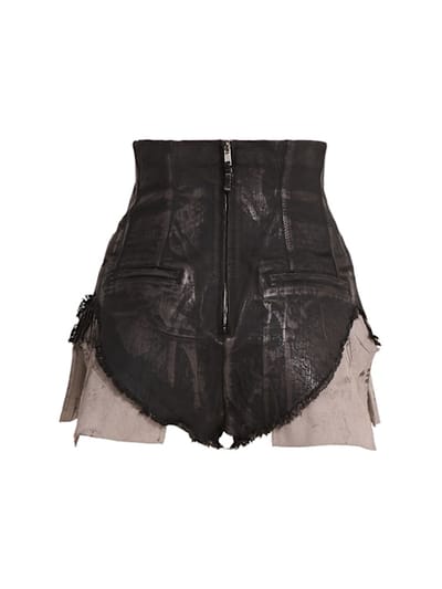Rick Owens DRKSHDW: 高腰破边短裤