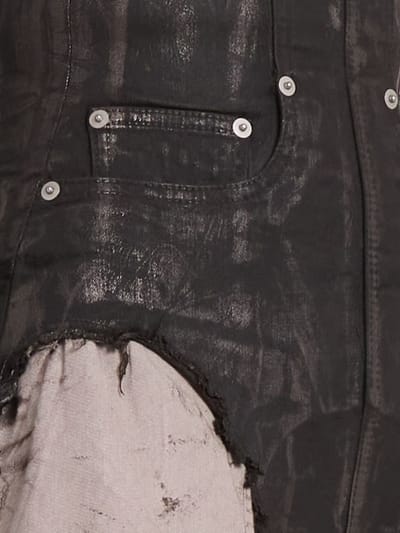 Rick Owens DRKSHDW: 高腰破边短裤
