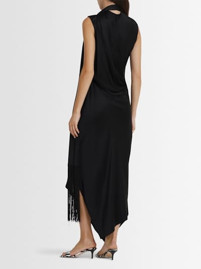Acne Studios: Asymmetric midi dress with fringe