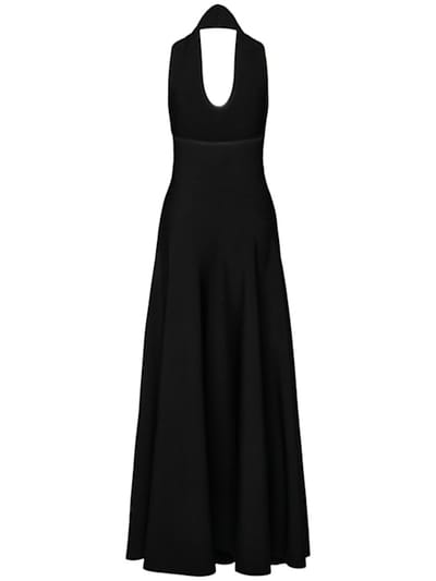 Khaite: Abito lungo con scollo halter