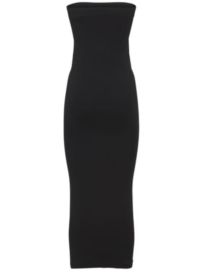 Wolford: Trägerloses elastisches Midikleid