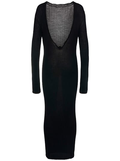 Khaite: Ribbed wool maxi dress