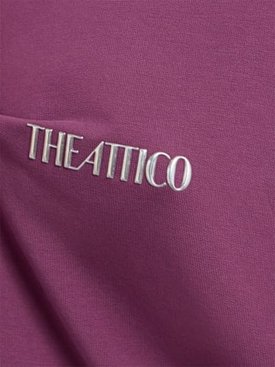 The Attico: Ruched cotton jersey mini dress