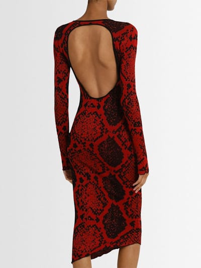 The Attico: Draped midi dress with buckle