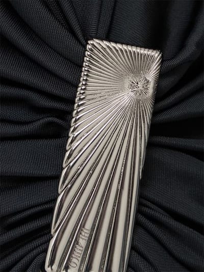 The Attico: Draped maxi dress with metal hardware