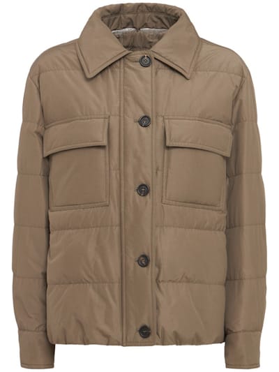 Brunello Cucinelli: Short down jacket with collar