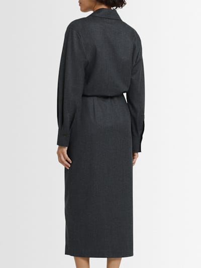 Brunello Cucinelli: Virgin wool midi wrap dress