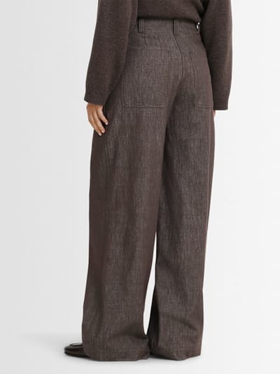Brunello Cucinelli: 高腰宽腿牛仔裤