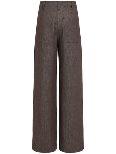 Brunello Cucinelli: 高腰宽腿牛仔裤