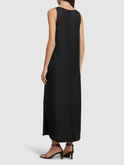 Loulou De Saison: Vestito lungo in seta con spacco