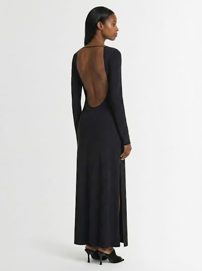 DIANA MILKANOVA: Long jersey dress with open back