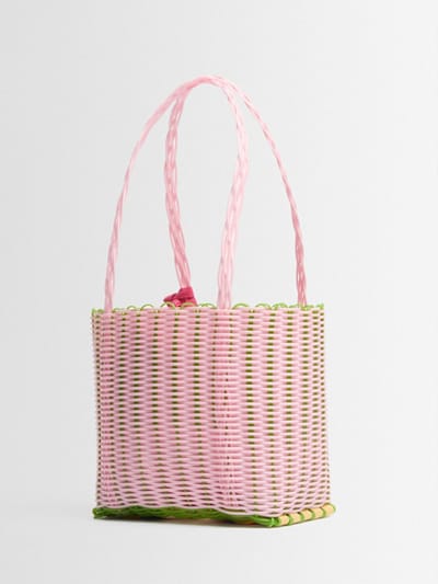 RAYAS COLLECTIVE: Hand bag with braided handle