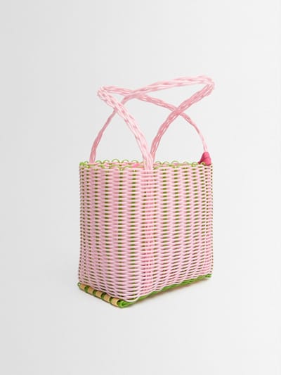 RAYAS COLLECTIVE: Hand bag with braided handle
