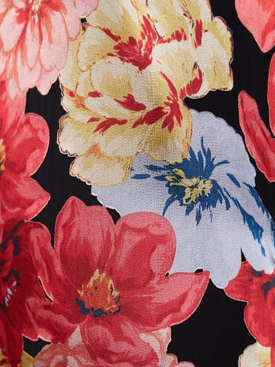 GESTUZ: Printed floral long dress