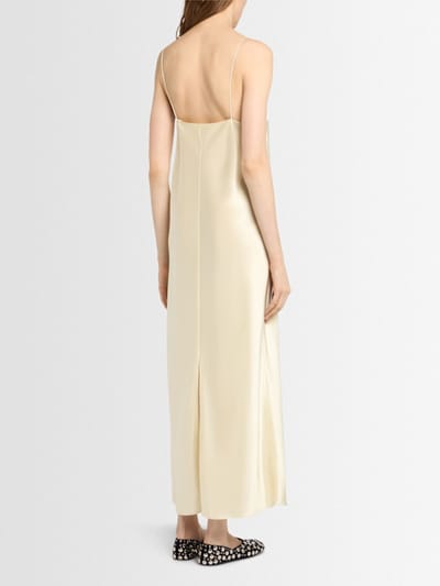 Khaite: Long satin dress with straps