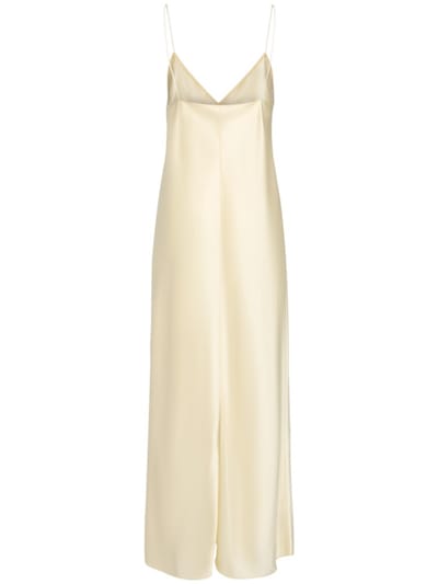 Khaite: Long satin dress with straps