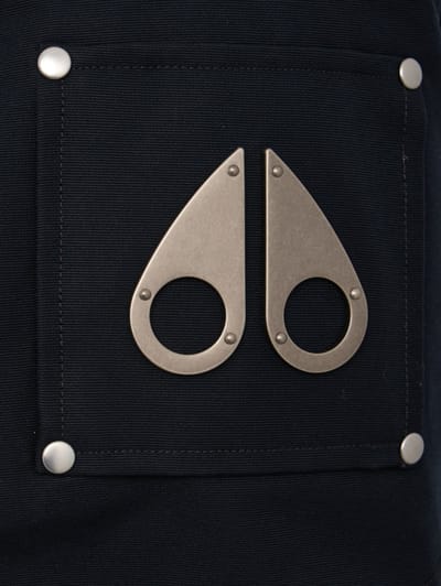 Moose Knuckles: Ballistic cotton down bomber w/ fur trim