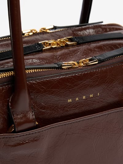 Marni: Leather Small Bauletto shoulder bag